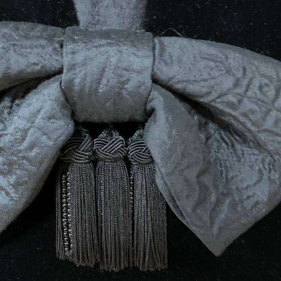 Louis Feraud Black Silk Velvet Wool Midi Dress 14 - Picture 6 of 7